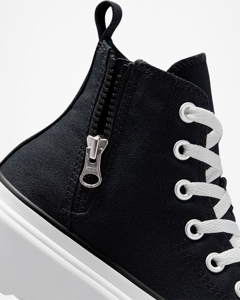 Converse Chuck Taylor All Star Lugged Lift Platform Canvas Svarta Svarta Vita | 479HITKVQ