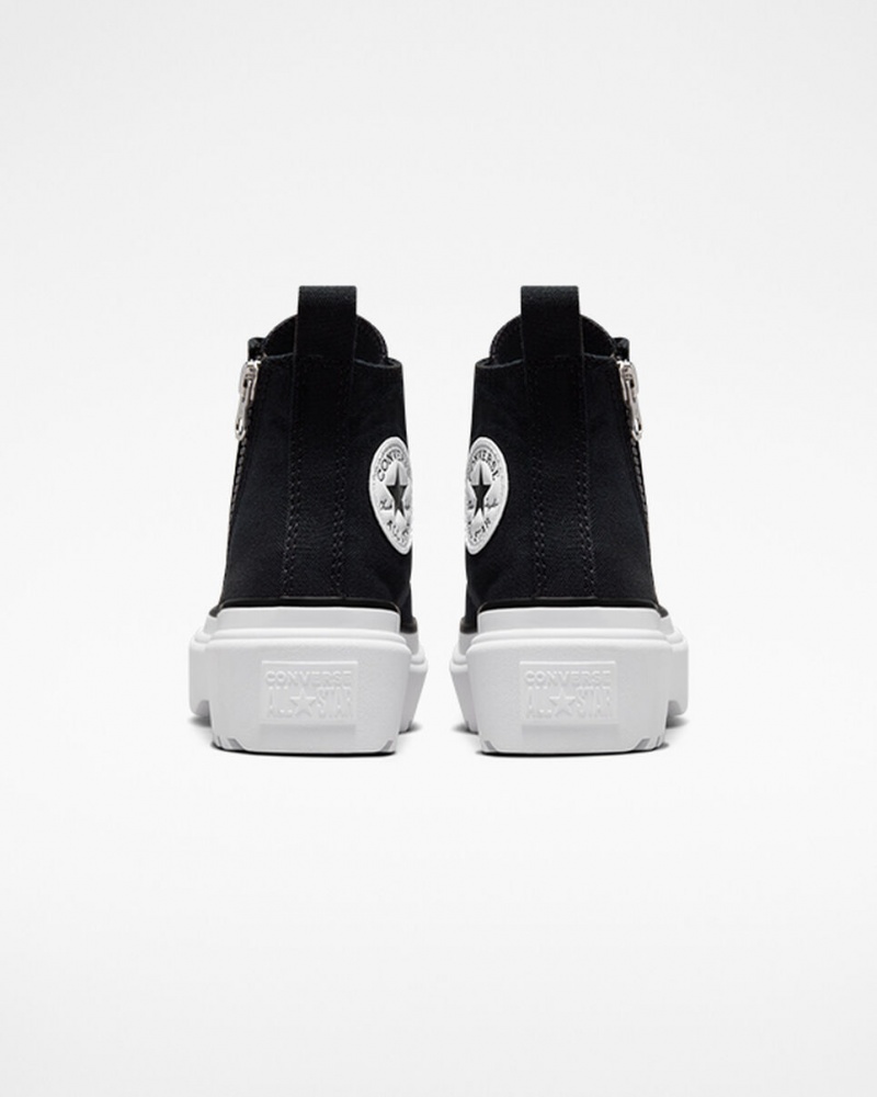 Converse Chuck Taylor All Star Lugged Lift Platform Canvas Svarta Svarta Vita | 479HITKVQ