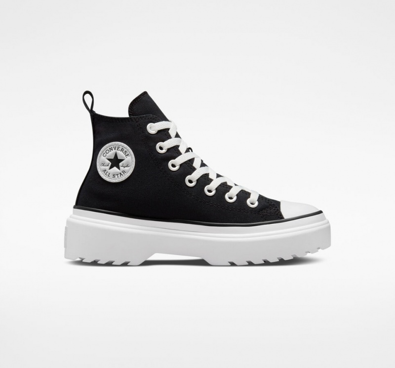Converse Chuck Taylor All Star Lugged Lift Platform Canvas Svarta Svarta Vita | 479HITKVQ