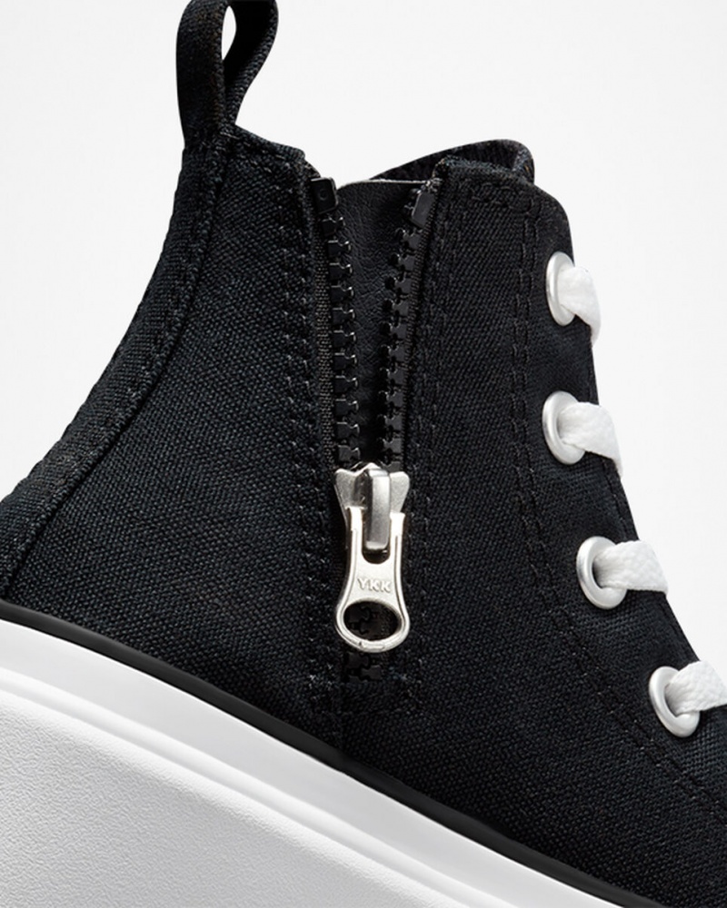 Converse Chuck Taylor All Star Lugged Lift Platform Canvas Svarta Svarta Vita | 879ROUZGN
