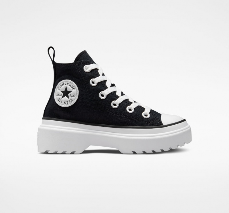 Converse Chuck Taylor All Star Lugged Lift Platform Canvas Svarta Svarta Vita | 879ROUZGN