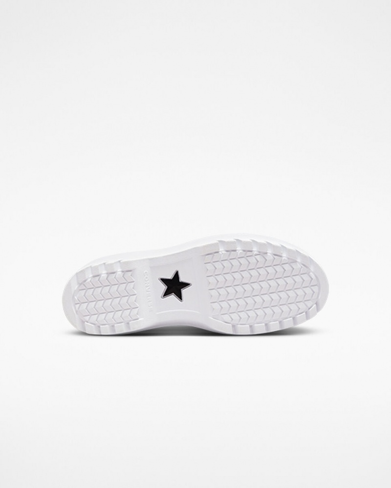 Converse Chuck Taylor All Star Lugged Lift Platform Canvas Vita Vita Svarta | 560JOAPCE
