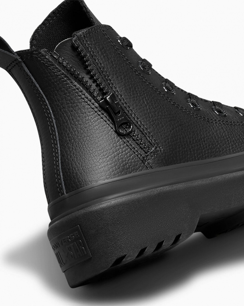 Converse Chuck Taylor All Star Lugged Lift Platform Läder Svarta Svarta Svarta | 492ARQNFJ