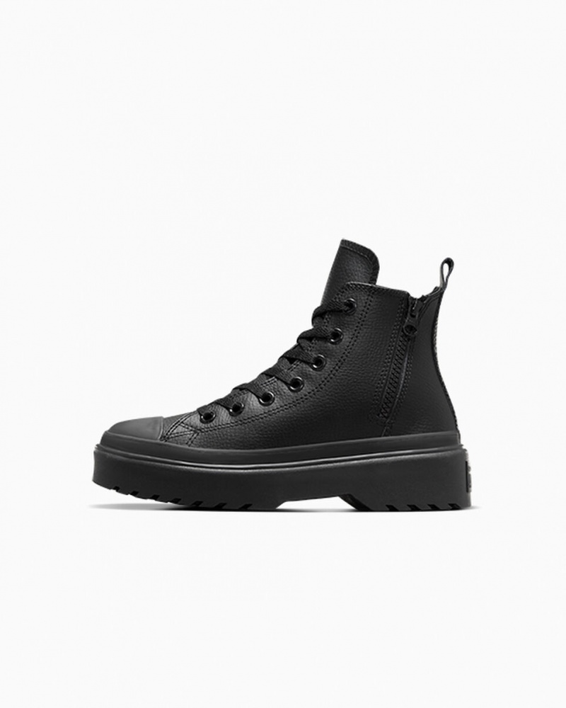 Converse Chuck Taylor All Star Lugged Lift Platform Läder Svarta Svarta Svarta | 170JWIGBT
