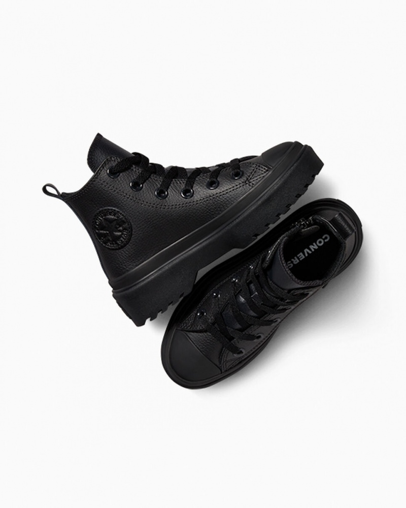 Converse Chuck Taylor All Star Lugged Lift Platform Läder Svarta Svarta Svarta | 513KZNGEO