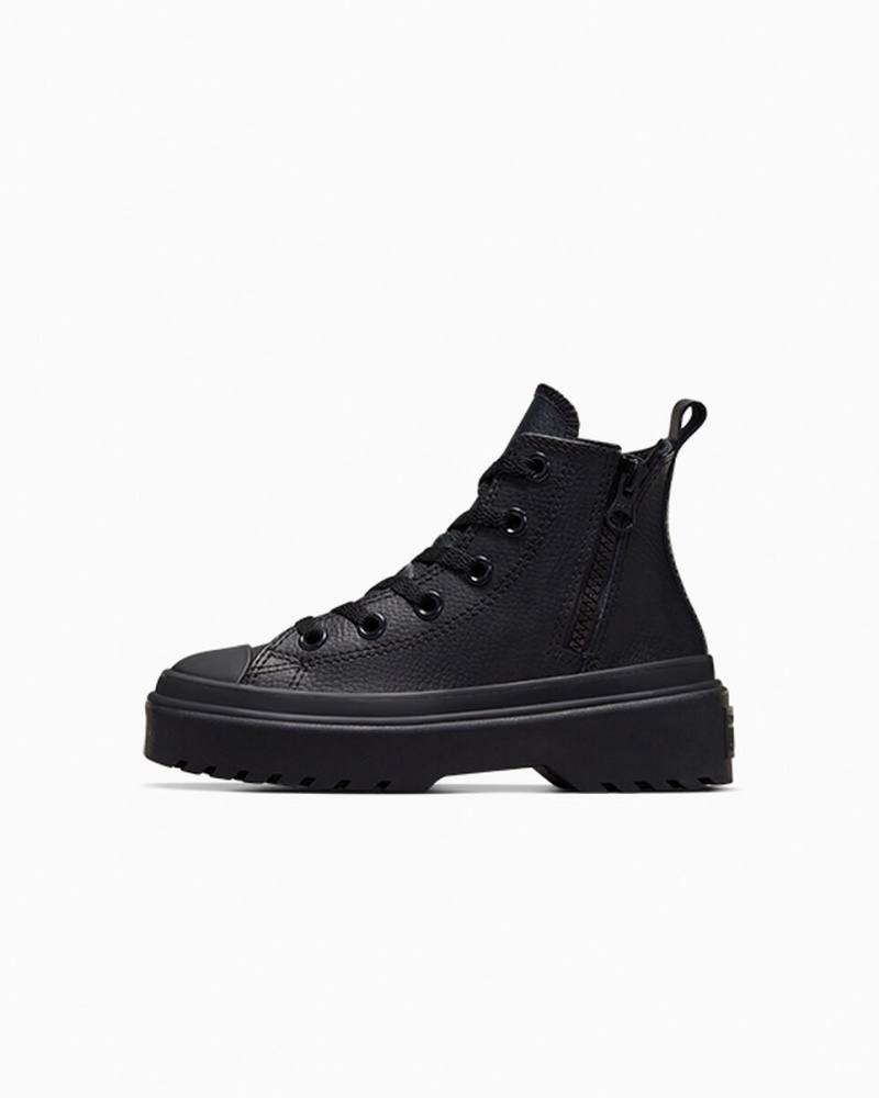 Converse Chuck Taylor All Star Lugged Lift Platform Läder Svarta Svarta Svarta | 287SOWZIJ