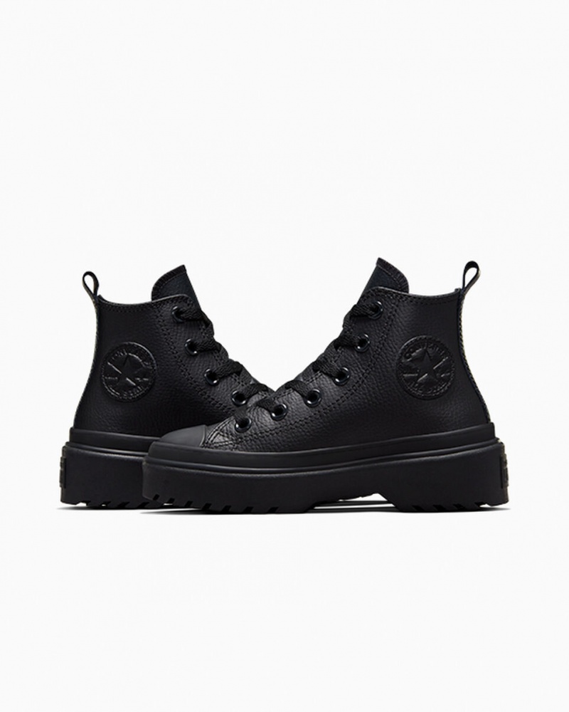 Converse Chuck Taylor All Star Lugged Lift Platform Läder Svarta Svarta Svarta | 287SOWZIJ