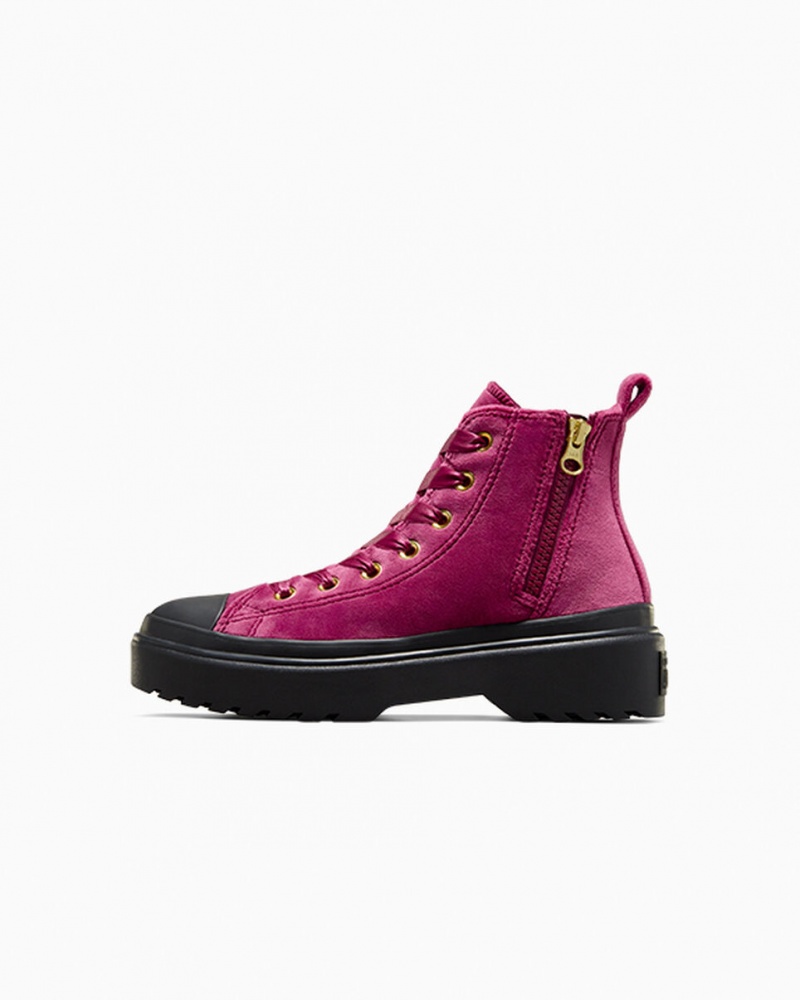 Converse Chuck Taylor All Star Lugged Lift Platform Velvet Svarta Svarta | 971BIXWSQ