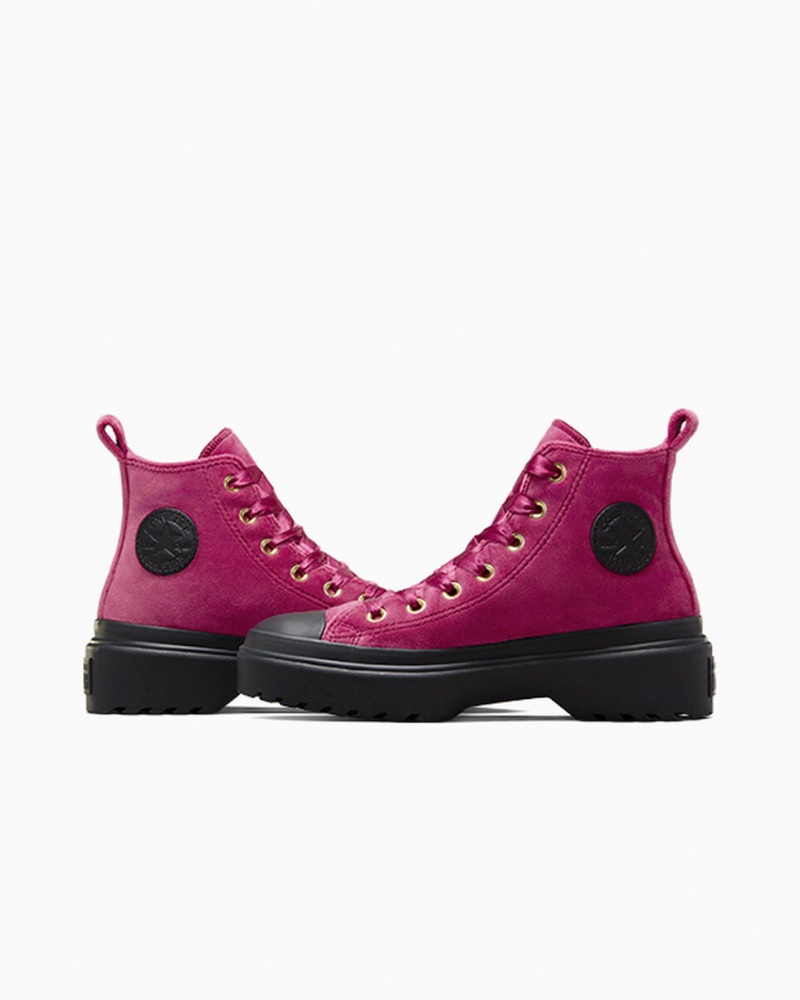 Converse Chuck Taylor All Star Lugged Lift Platform Velvet Svarta Svarta | 971BIXWSQ