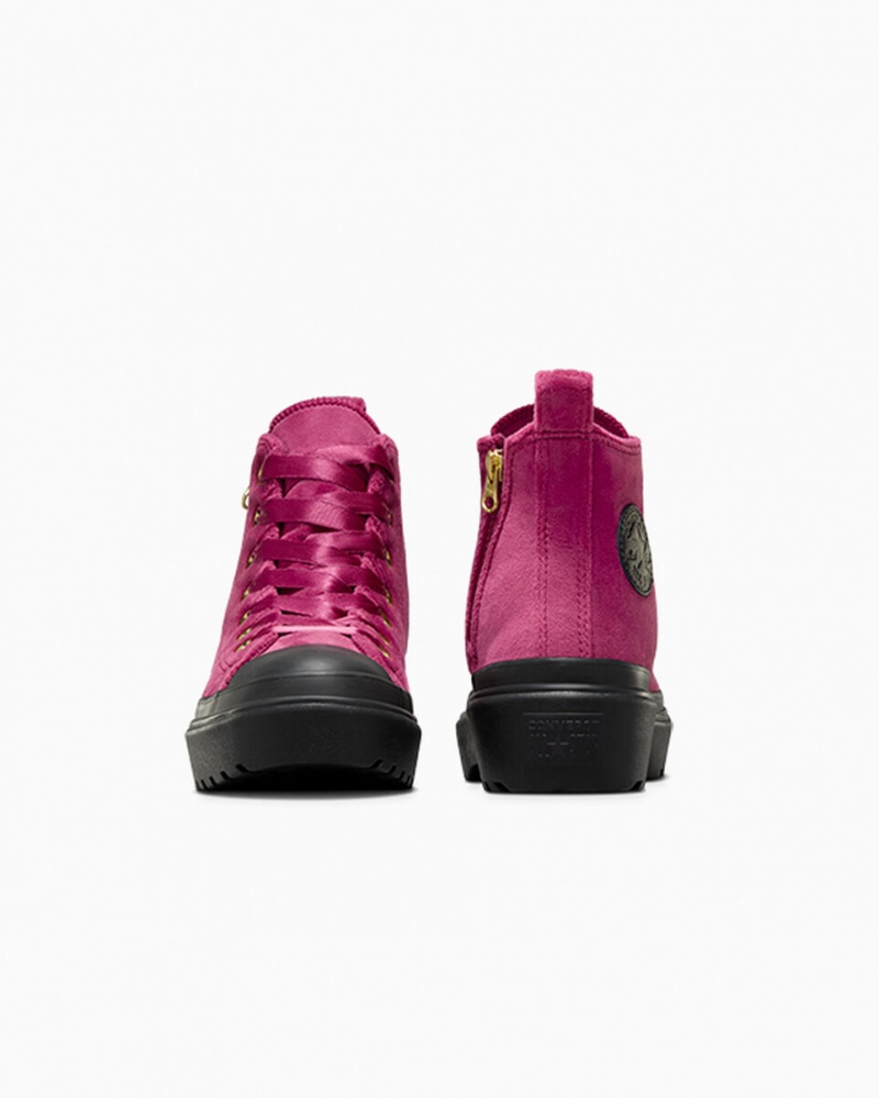 Converse Chuck Taylor All Star Lugged Lift Platform Velvet Svarta Svarta | 971BIXWSQ