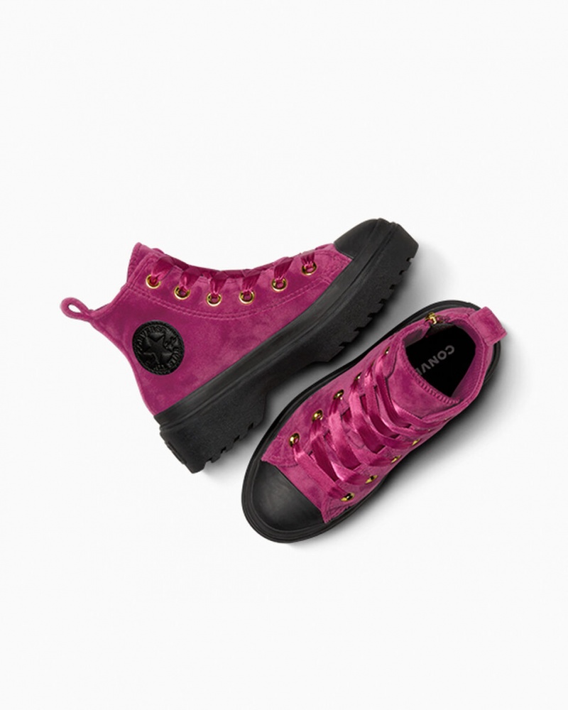 Converse Chuck Taylor All Star Lugged Lift Platform Velvet Svarta Svarta | 947PLTQJW