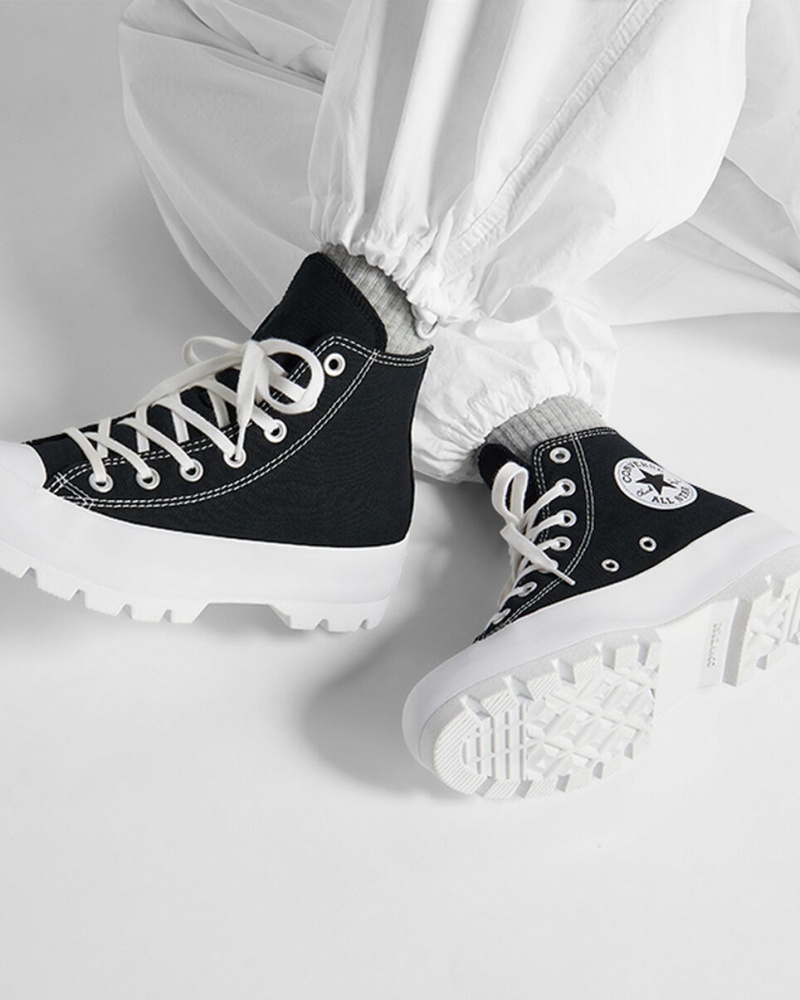 Converse Chuck Taylor All Star Lugged Svarta Vita Svarta | 165OIJNAK