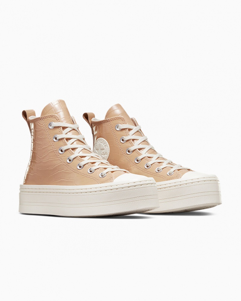 Converse Chuck Taylor All Star Modern Lift Platform Embossed Epic Dune / Epic Dune / Egret | 968OTICYR