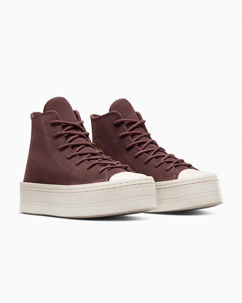 Converse Chuck Taylor All Star Modern Lift Platform Mocka Bruna | 873KYNSMC