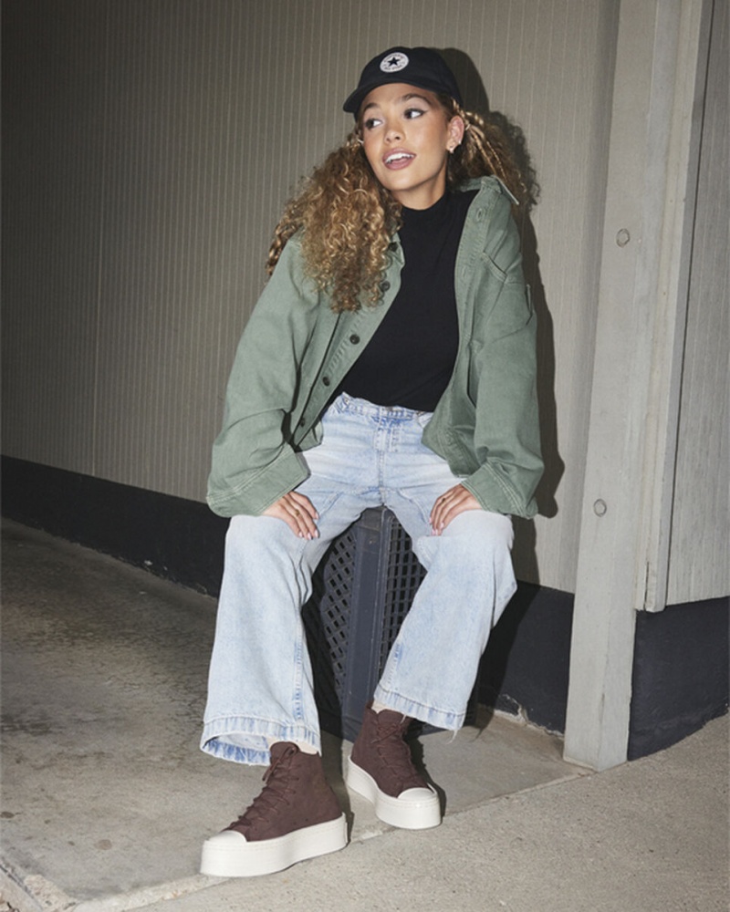 Converse Chuck Taylor All Star Modern Lift Platform Mocka Bruna | 873KYNSMC