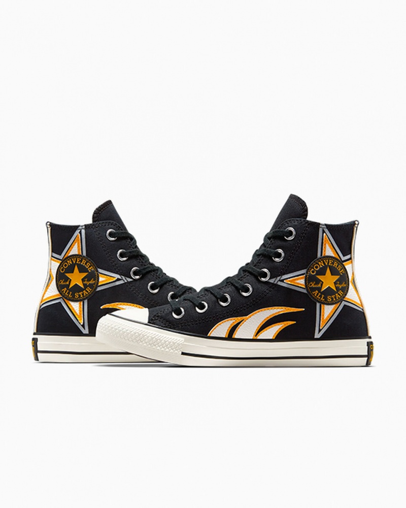 Converse Chuck Taylor All Star Moto Svarta Vita Gula | 987FCOGIE