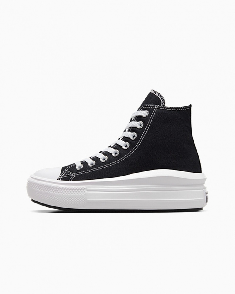 Converse Chuck Taylor All Star Move Platform Svarta Vita | 037LJDYWN