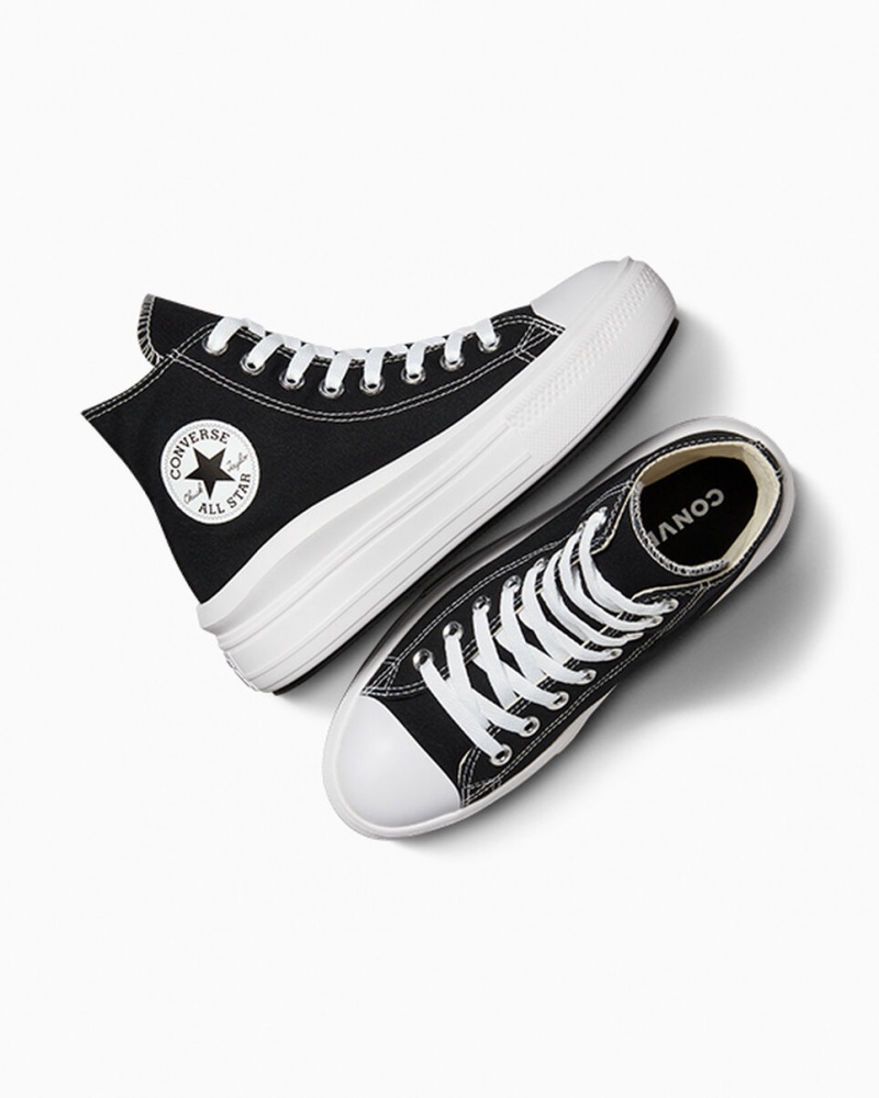 Converse Chuck Taylor All Star Move Platform Svarta Vita | 037LJDYWN