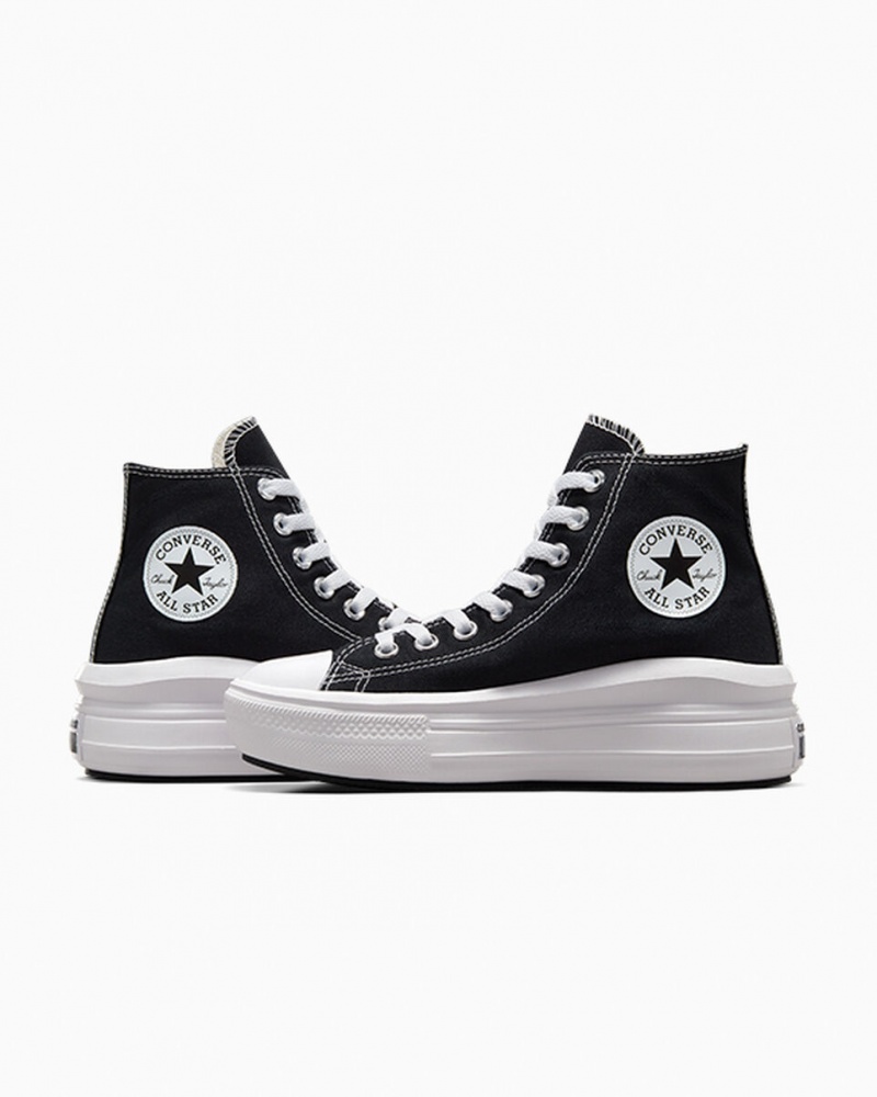 Converse Chuck Taylor All Star Move Platform Svarta Vita | 037LJDYWN
