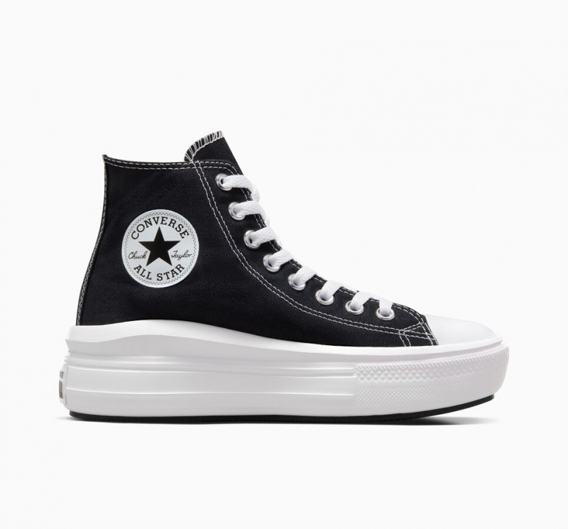 Converse Chuck Taylor All Star Move Platform Svarta Vita | 037LJDYWN