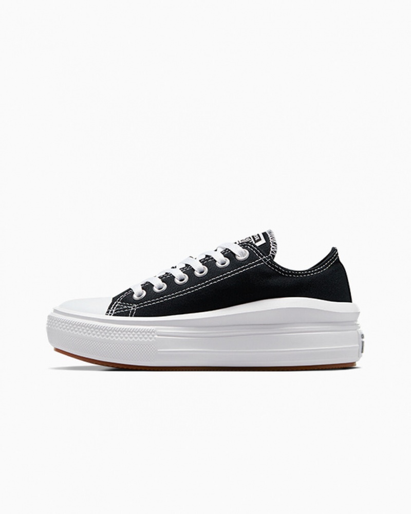 Converse Chuck Taylor All Star Move Platform Svarta Vita Vita | 520LMXNBJ