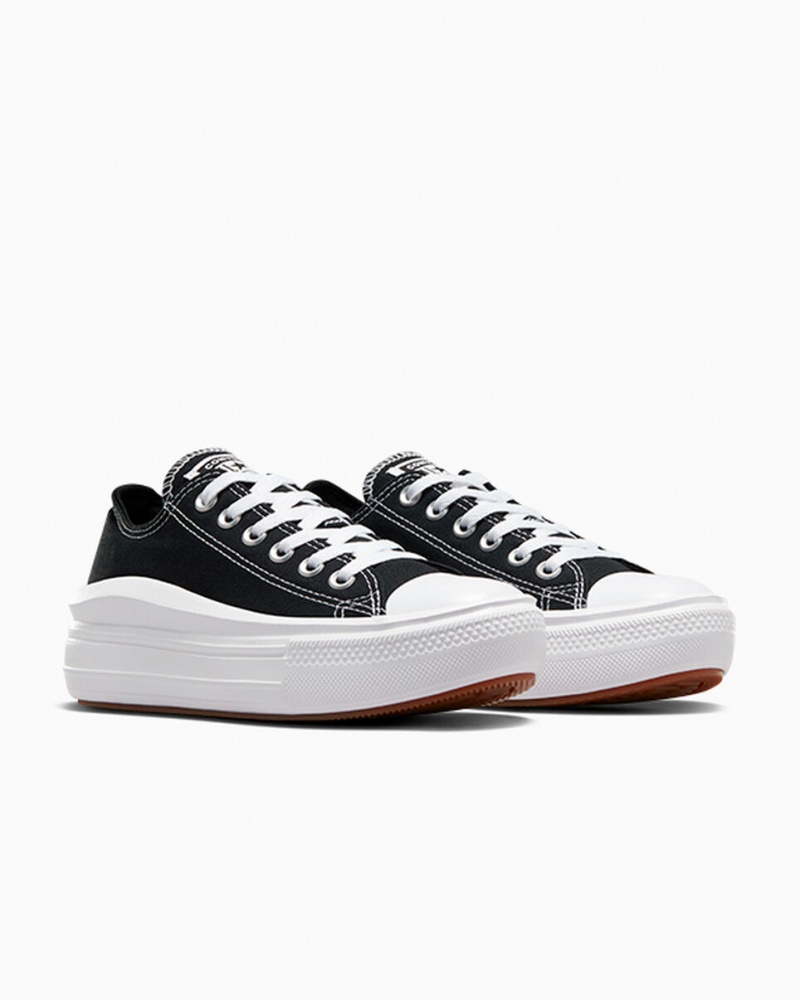 Converse Chuck Taylor All Star Move Platform Svarta Vita Vita | 520LMXNBJ