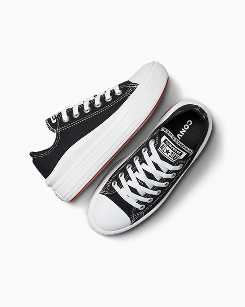 Converse Chuck Taylor All Star Move Platform Svarta Vita Vita | 520LMXNBJ