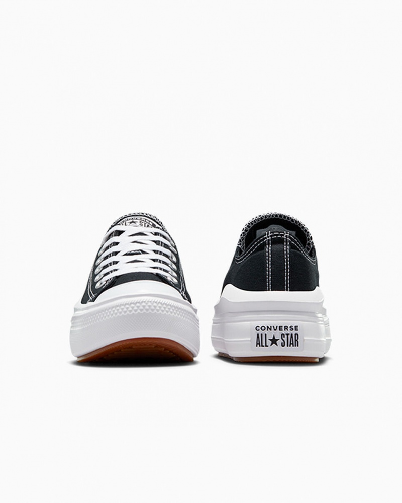 Converse Chuck Taylor All Star Move Platform Svarta Vita Vita | 520LMXNBJ