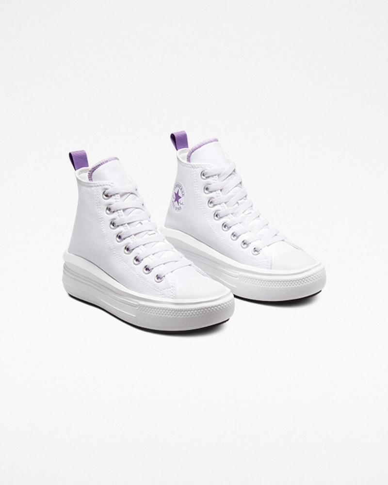 Converse Chuck Taylor All Star Move Platform Vita Lila Vita | 856NYDPWU