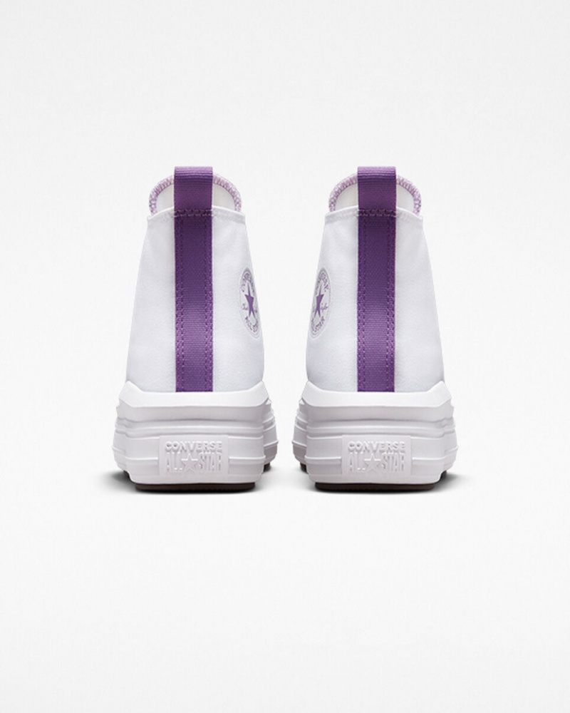 Converse Chuck Taylor All Star Move Platform Vita Lila Vita | 856NYDPWU