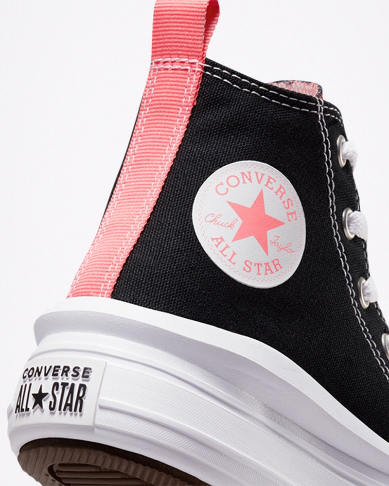 Converse Chuck Taylor All Star Move Platform Svarta Rosa Vita | 260KZLVSJ