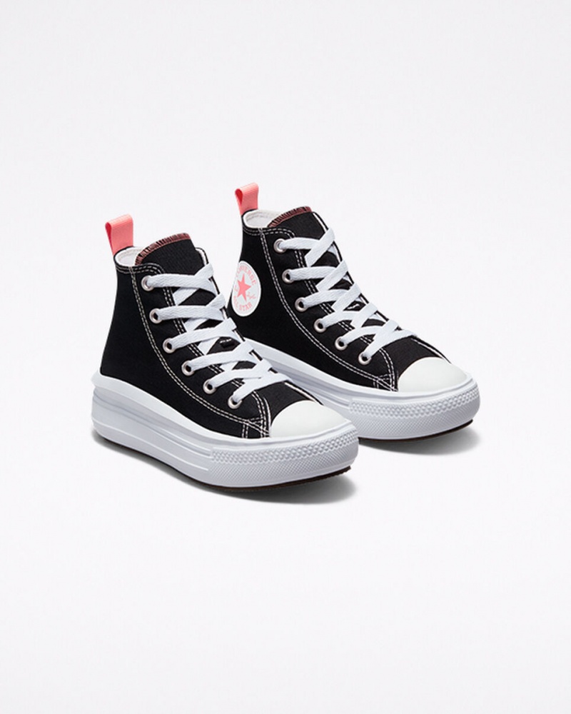 Converse Chuck Taylor All Star Move Platform Svarta Rosa Vita | 260KZLVSJ