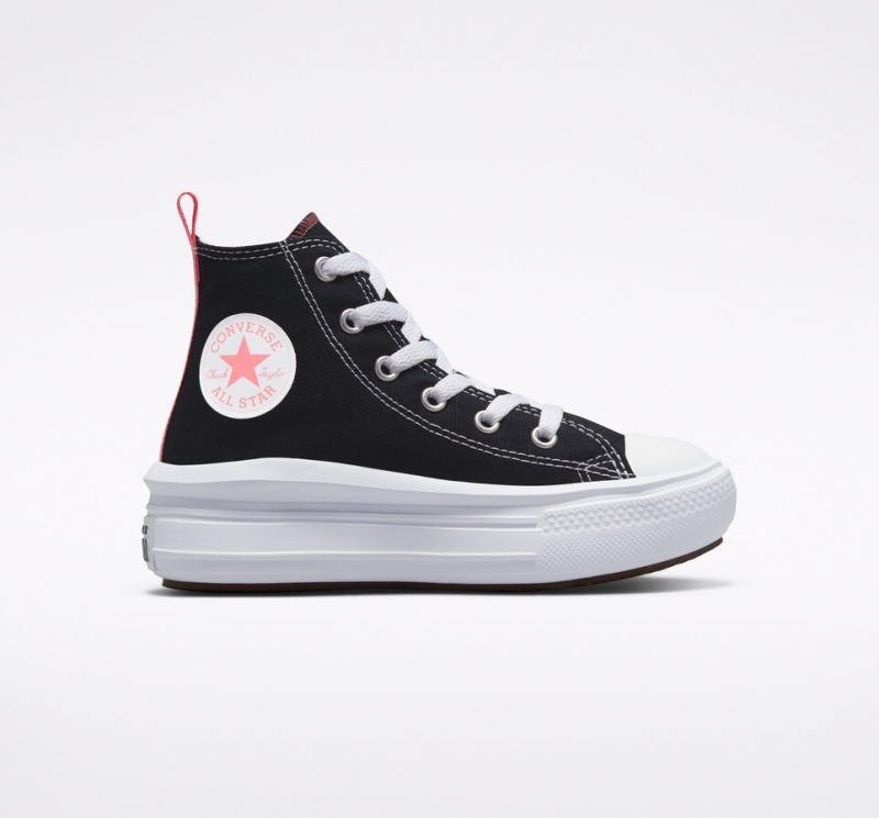 Converse Chuck Taylor All Star Move Platform Svarta Rosa Vita | 260KZLVSJ