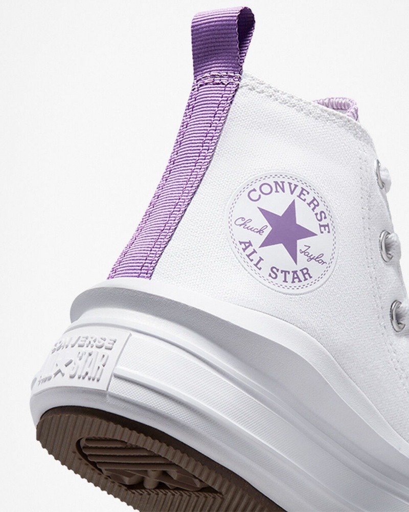 Converse Chuck Taylor All Star Move Platform Vita Lila Vita | 301CVABJG