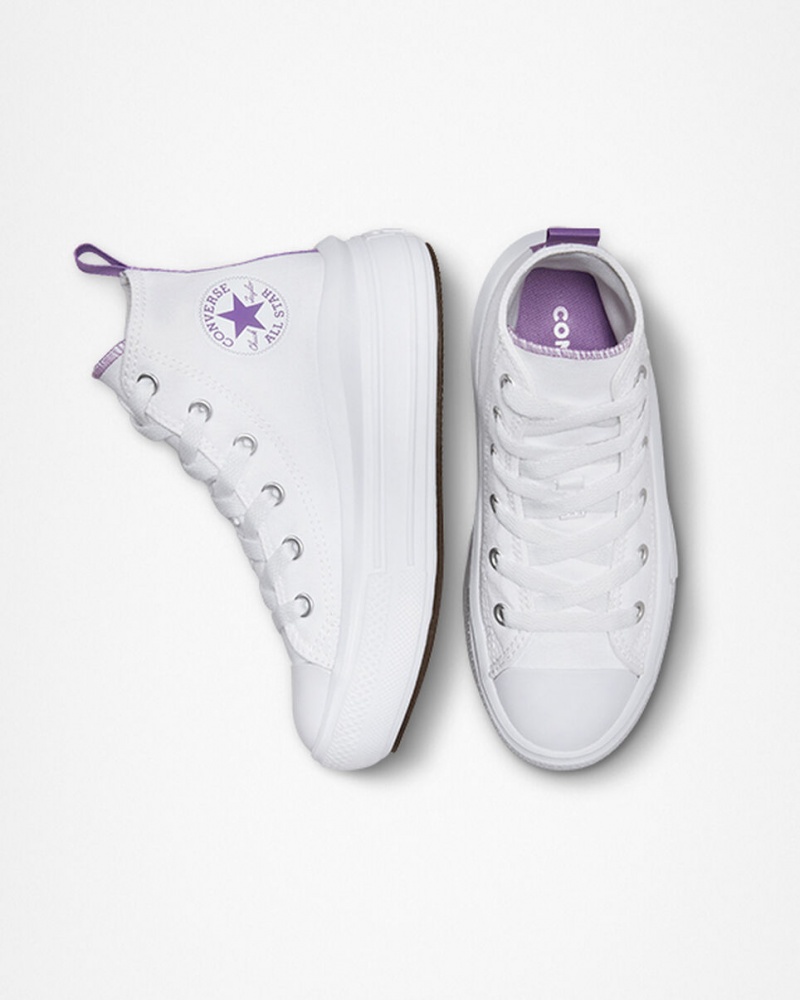 Converse Chuck Taylor All Star Move Platform Vita Lila Vita | 301CVABJG