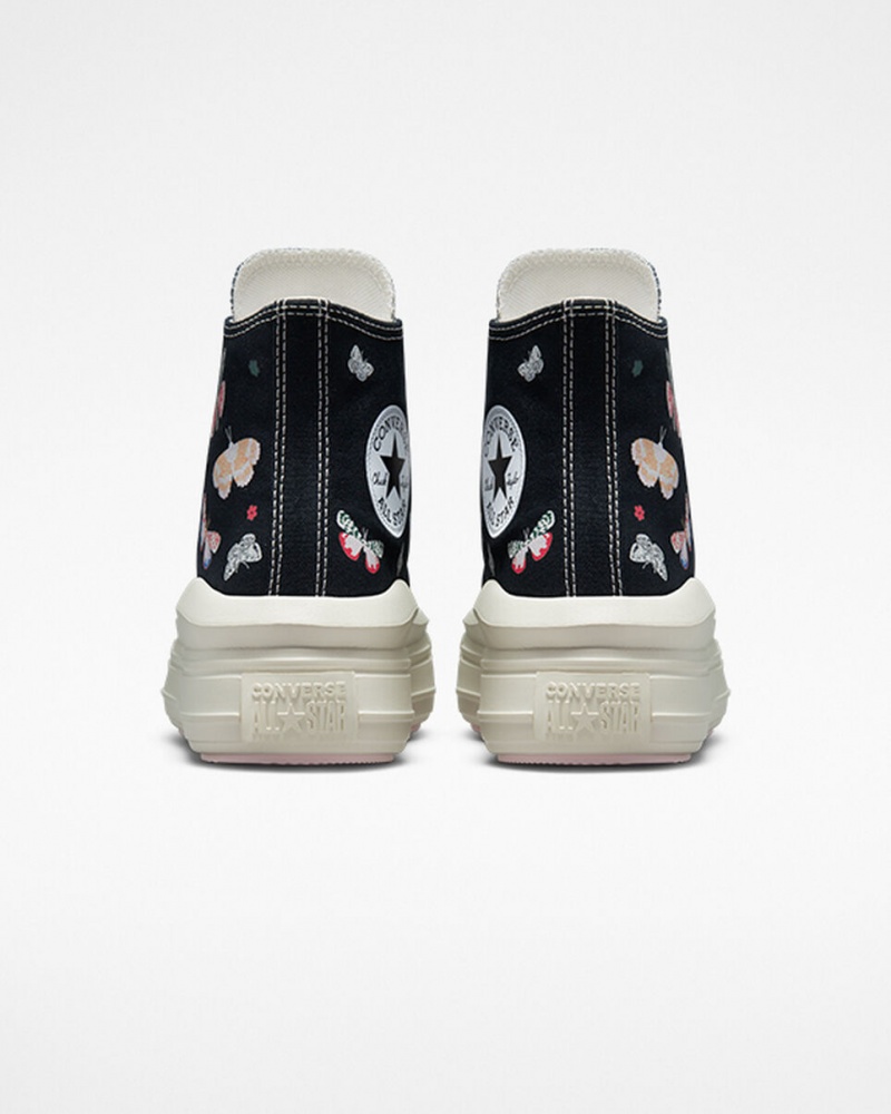 Converse Chuck Taylor All Star Move Platform Butterfly Wings Svarta Rosa | 719BWGONC