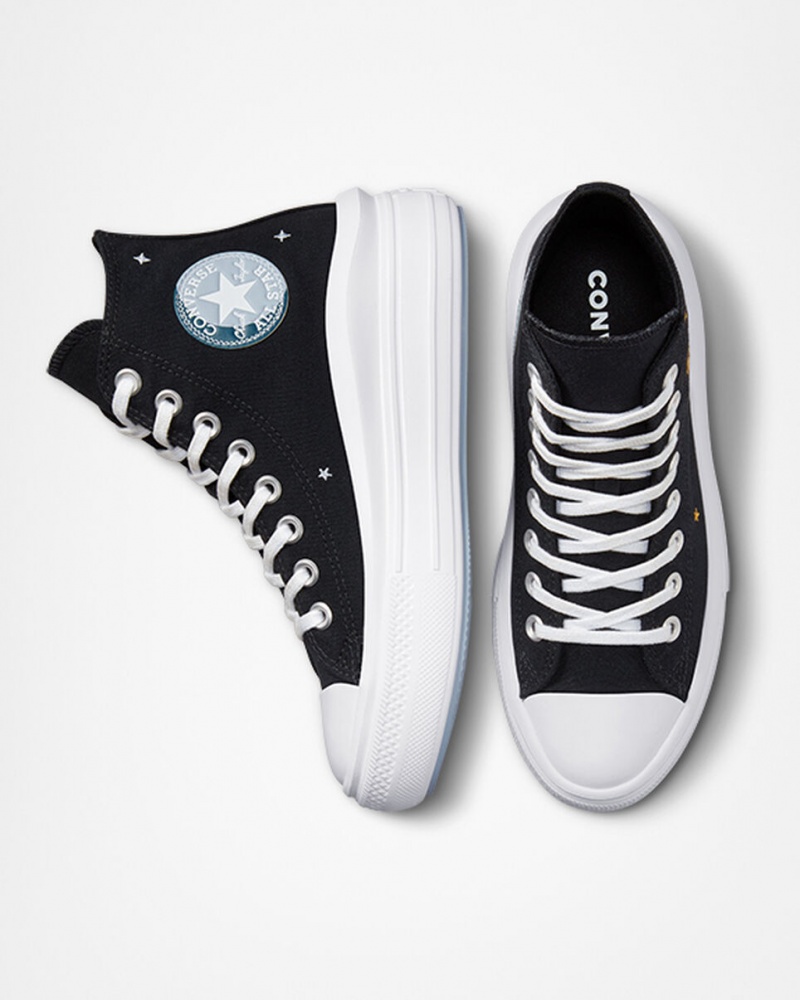 Converse Chuck Taylor All Star Move Platform Celestial Svarta Gula | 690RSMFHZ