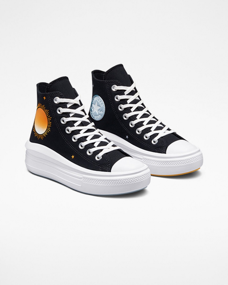 Converse Chuck Taylor All Star Move Platform Celestial Svarta Gula | 690RSMFHZ
