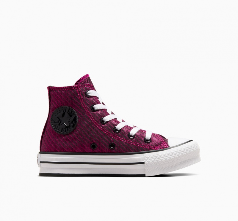Converse Chuck Taylor All Star Platform Lift Sparkle Rosa Vita Svarta | 250VGNJTU
