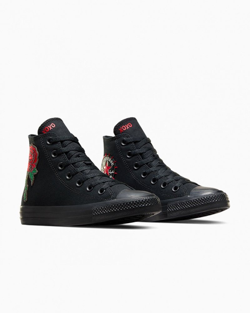 Converse Chuck Taylor All Star Rose Svarta Röda Gröna | 945CANDYI
