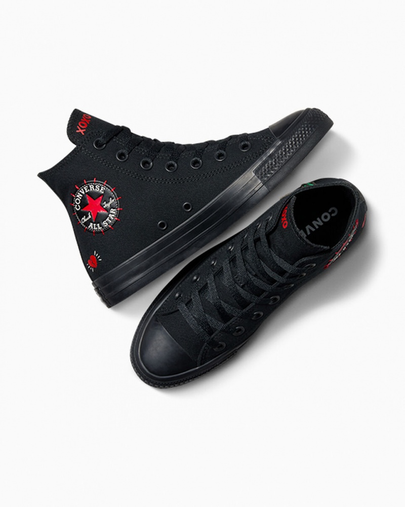 Converse Chuck Taylor All Star Rose Svarta Röda Gröna | 945CANDYI