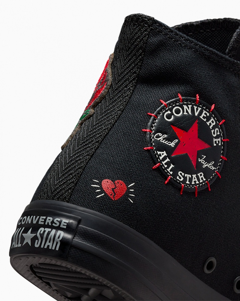 Converse Chuck Taylor All Star Rose Svarta Röda Gröna | 945CANDYI