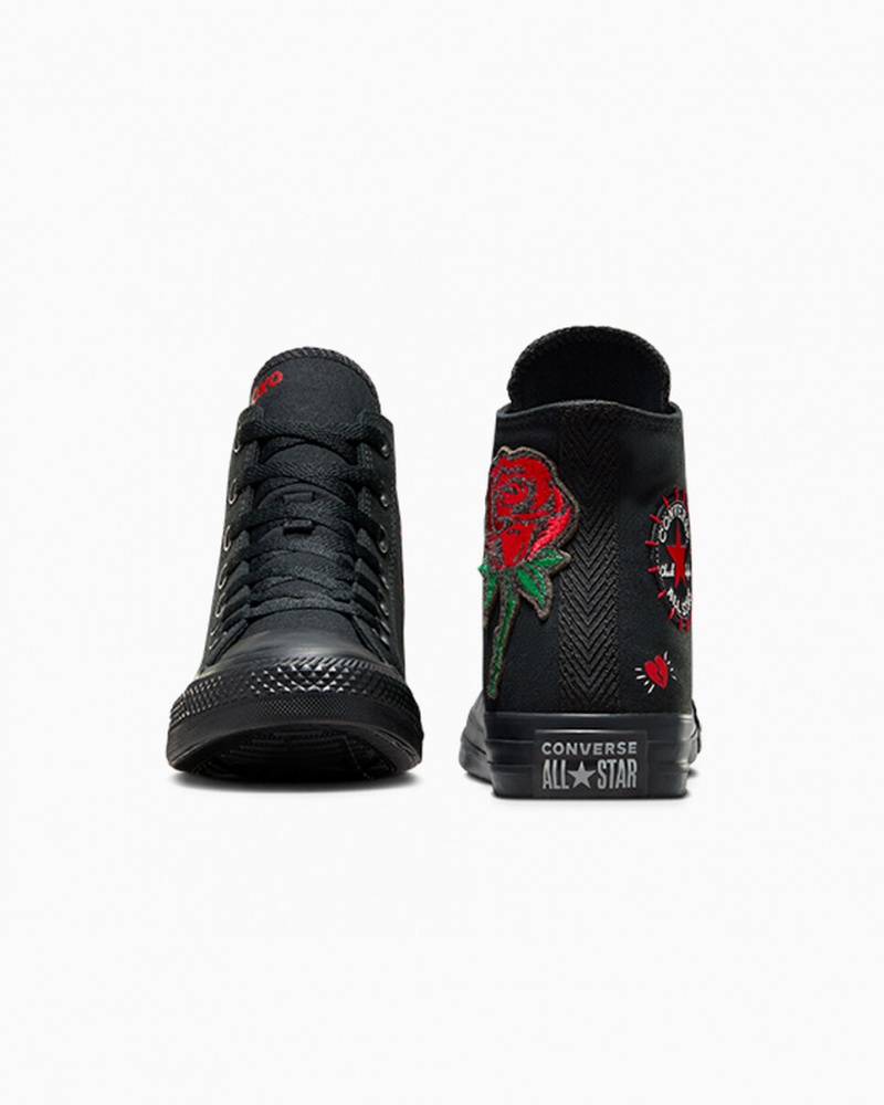 Converse Chuck Taylor All Star Rose Svarta Röda Gröna | 729ABDMET