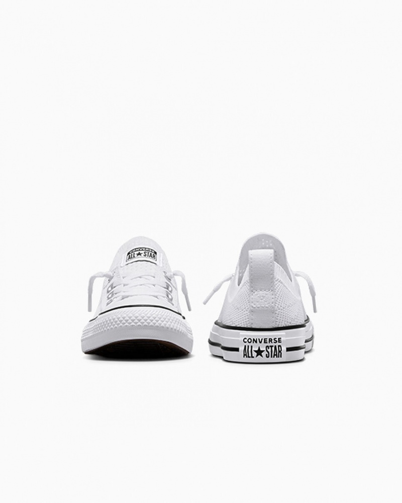 Converse Chuck Taylor All Star Shoreline Knit Slip Vita Svarta Vita | 827QJNIPW