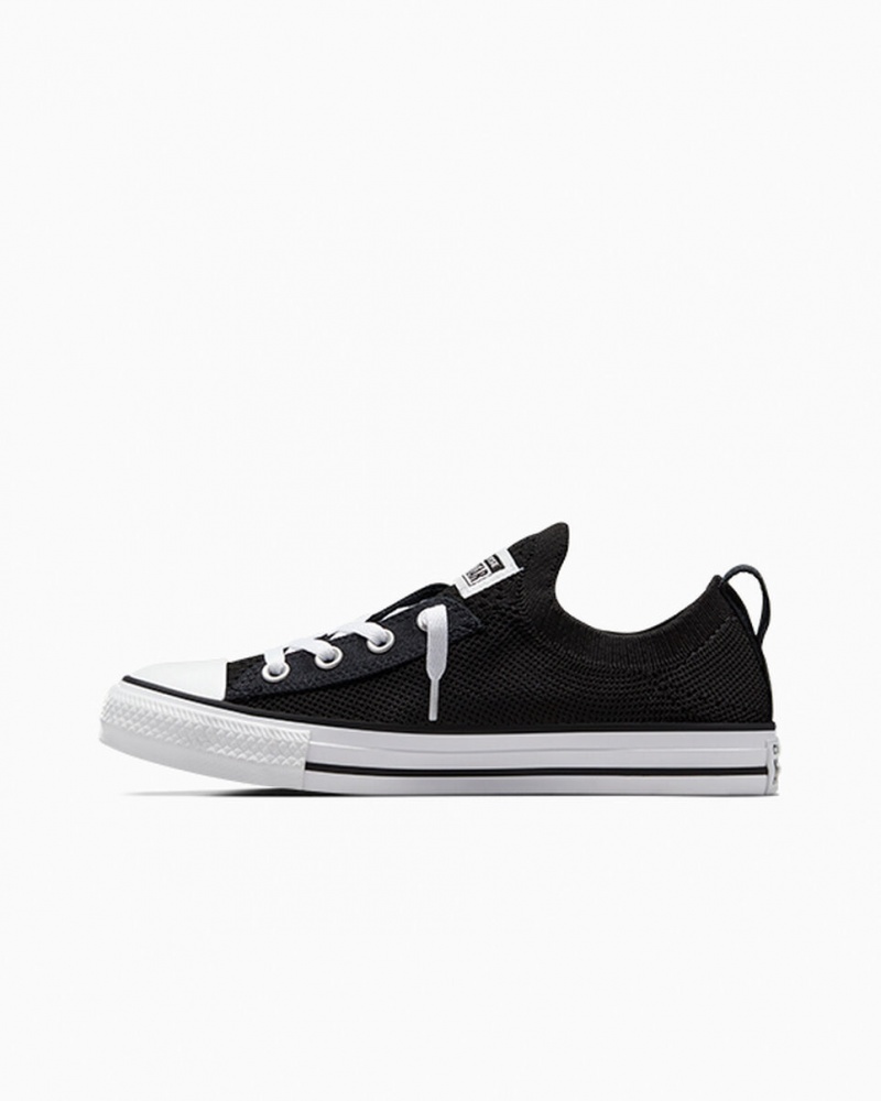 Converse Chuck Taylor All Star Shoreline Knit Slip Svarta Vita Svarta | 527URHTSW