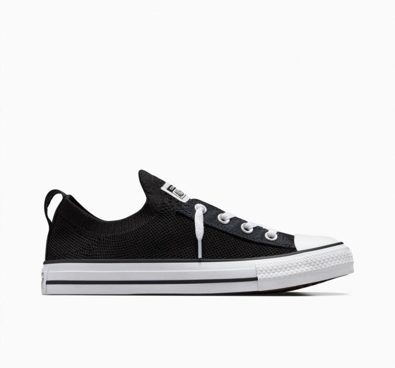 Converse Chuck Taylor All Star Shoreline Knit Slip Svarta Vita Svarta | 527URHTSW