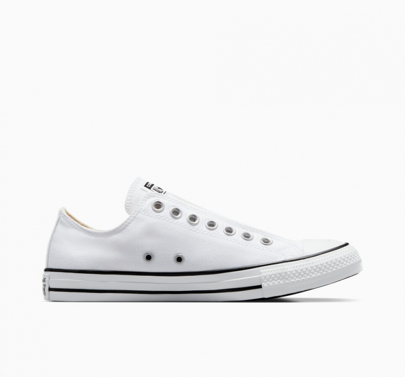Converse Chuck Taylor All Star Slip Vita Svarta Vita | 543WMHPUR