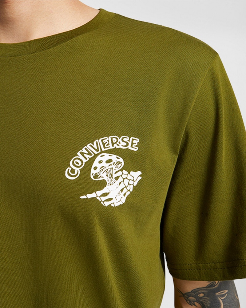 Converse Chuck Tours Tryck T-Shirt Gröna | 540VBFWHA