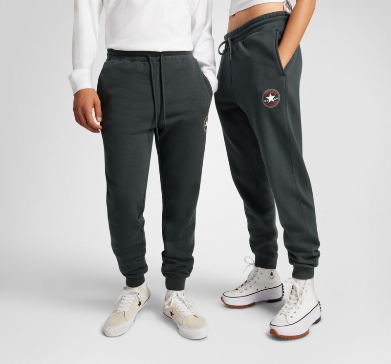 Converse Converse Go-To All Star Patch Standard-Fit Fleece Sweatpants Gröna | 249HSPERI