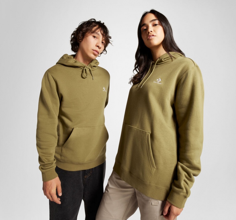 Converse Converse Go-To Embroidered Star Chevron Standard-Fit Fleece Hoodie Cosmic Turtle | 925WETOUC
